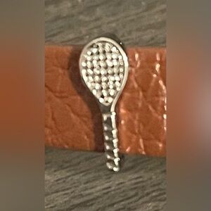Keep Collective Tennis Racket Charm. Also for sale fuzzy tennis ball